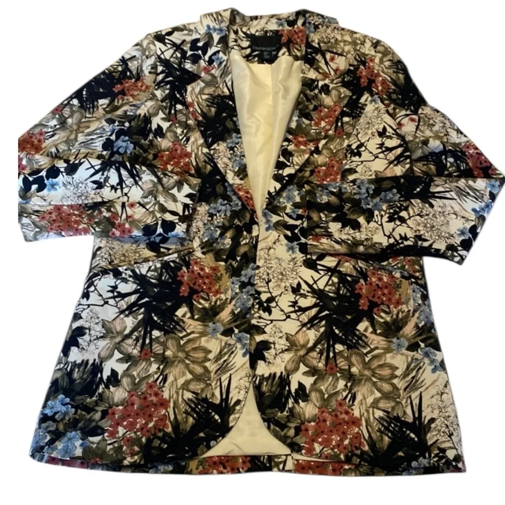 CYNTHIA ROWLEY Multicolored Floral Blazer Size XS -- CAREER / OFFICE - Picture 3 of 8